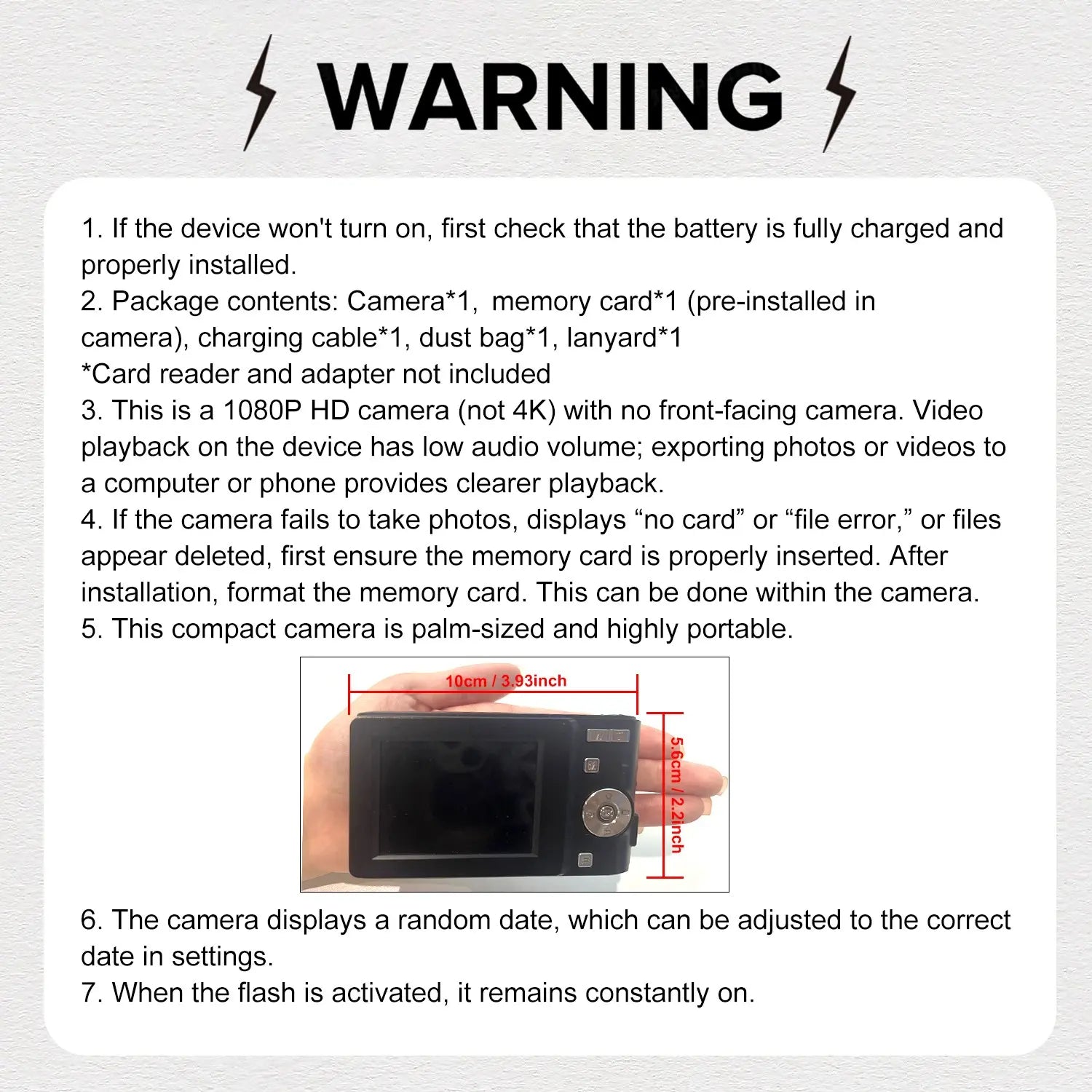 FHD 1080P Digital Camera with SD Card, 16X Digital Zoom Camera, Portable Mini Camera for Teenagers Students Boys Girls, Point and Shoot Camera for Gifts, Tech Gadgets, Gift, Pocket Camera